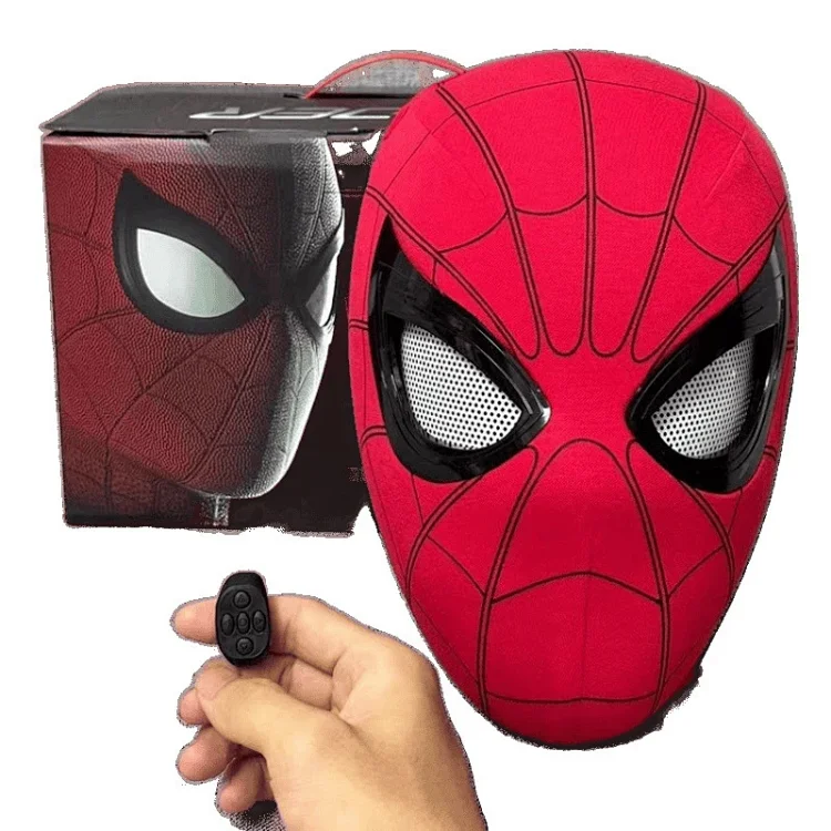 Spider Man headgear eyes movable manual Accessory