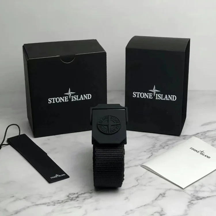 Stone Island Black Watch with Canvas Str Belt