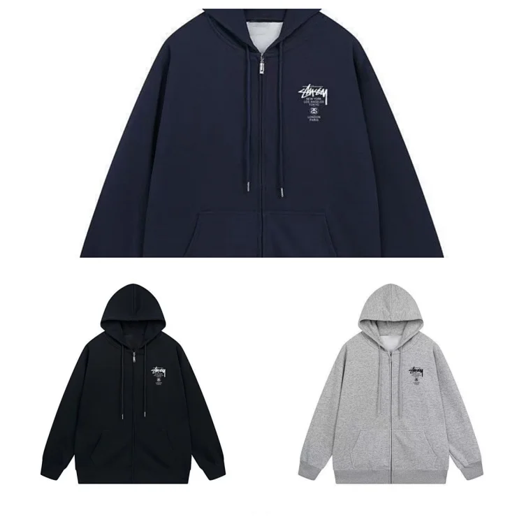 Stussy World Tour Zip-Up 6 style Hoodie