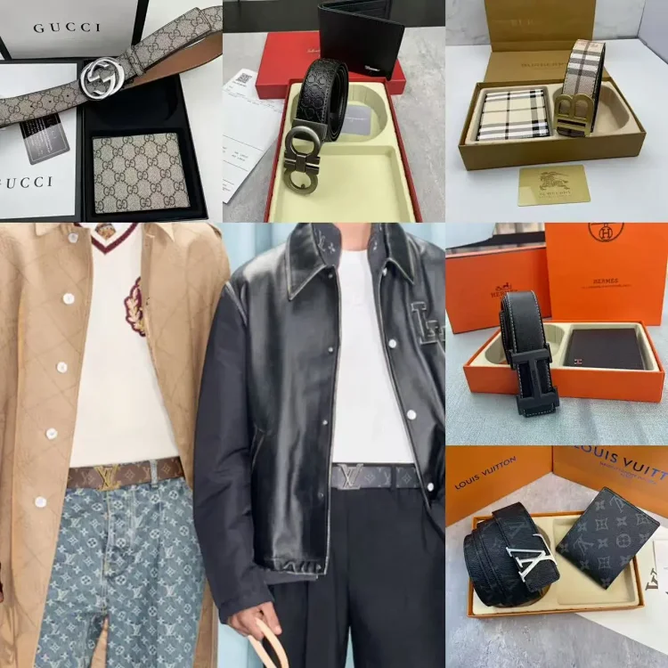 LV wallet Hermes Gucci Belt