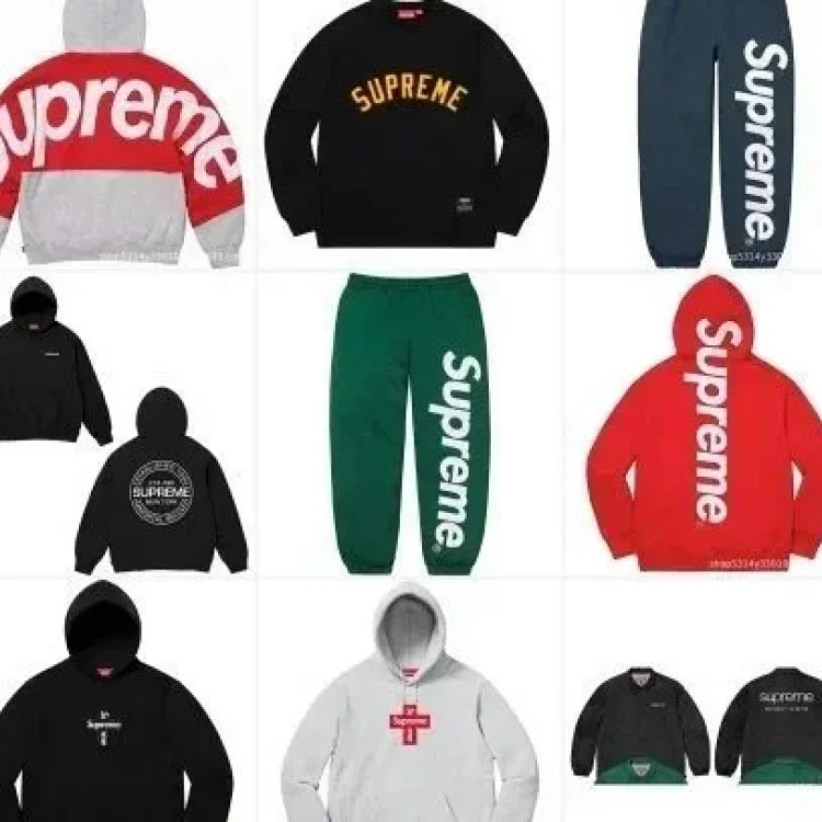 Supreme Long sleeve trousers Set Hoodie